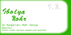 ibolya mohr business card